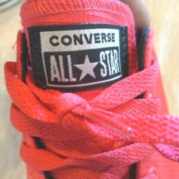 Converse All Star Nylon Color Red Sneakers Mens US Size 9 - Picture 4 of 6